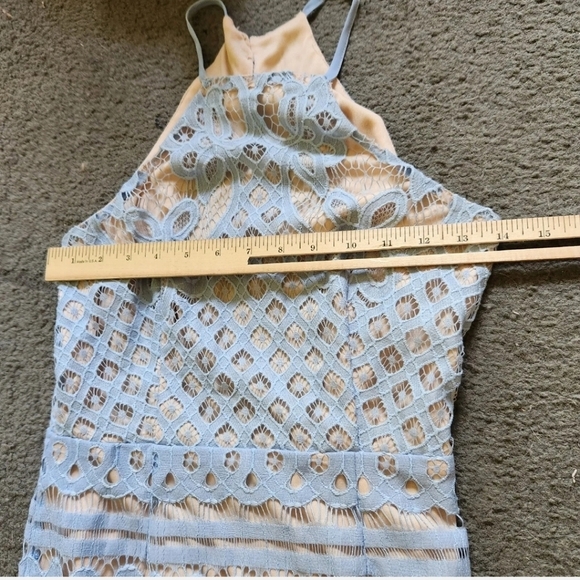 Lulu's Steal A Kiss Dress Extra Small Blue Lace Lined Event - Picture 7 of 10